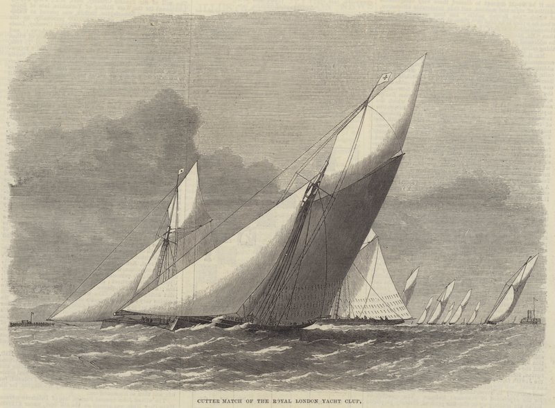 Cutterwedstrijd van de Royal London Yacht Club door Edwin Weedon