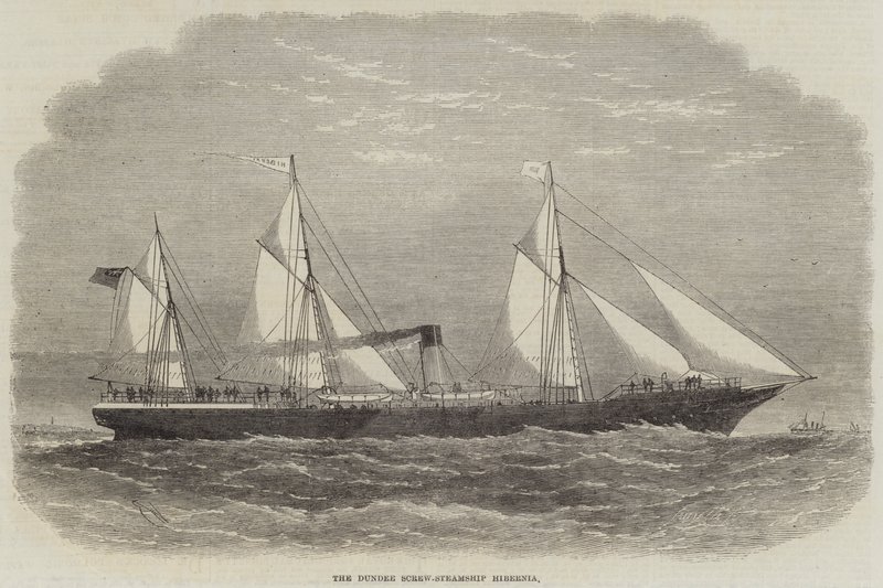 De Dundee Schroef-Stoomschip Hibernia door Edwin Weedon