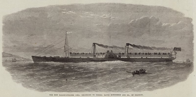 De nieuwe salon-stoomboot Iona, behorend tot Messers David Hutcheson en Company, uit Glasgow door Edwin Weedon