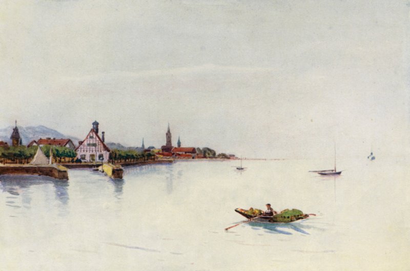 De Rijn: Bregenz, Boden See, Meer van Konstanz door Effie Jardine