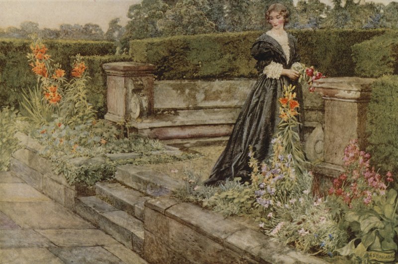 Tuinfantasieën, de naam van de bloem door Eleanor Fortescue Brickdale