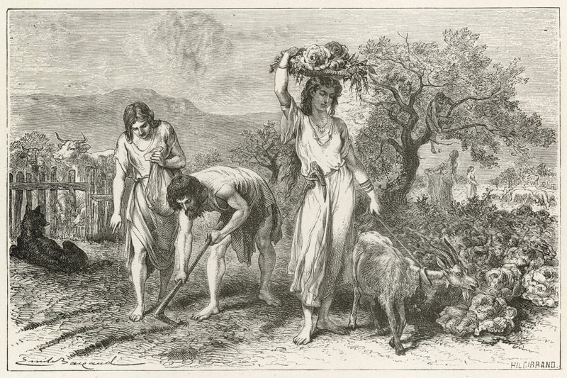 De tuinbouw in de Bronstijd door Emile Antoine Bayard