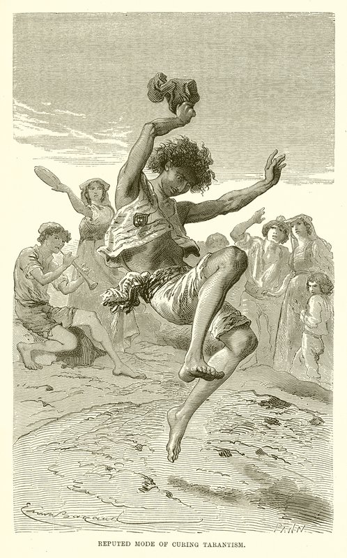 Vermeende manier om Tarantisme te genezen door Emile Antoine Bayard