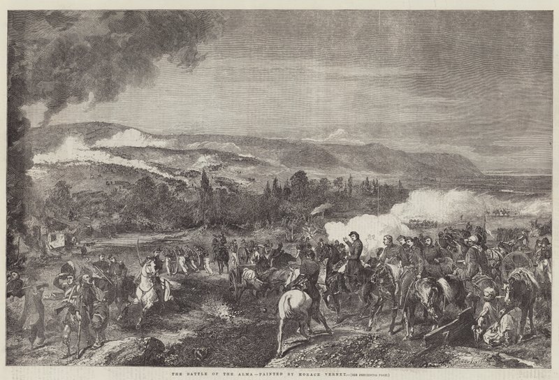 De slag bij de Alma door Emile Jean Horace Vernet