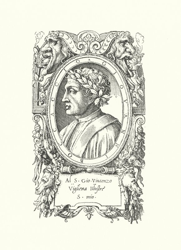 Giovanni Boccaccio, Italiaanse dichter, romanschrijver en humanist door Enea Vico