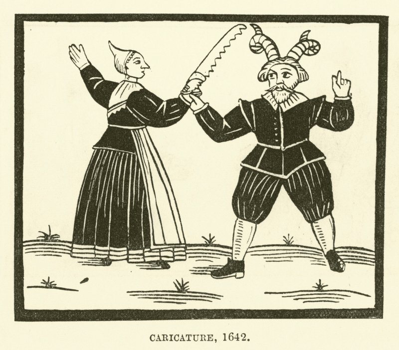 Karikatuur, 1642 door English School
