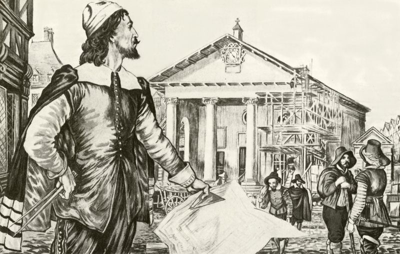 Inigo Jones ontwerpt de kerk van St Paul, Covent Garden door English School