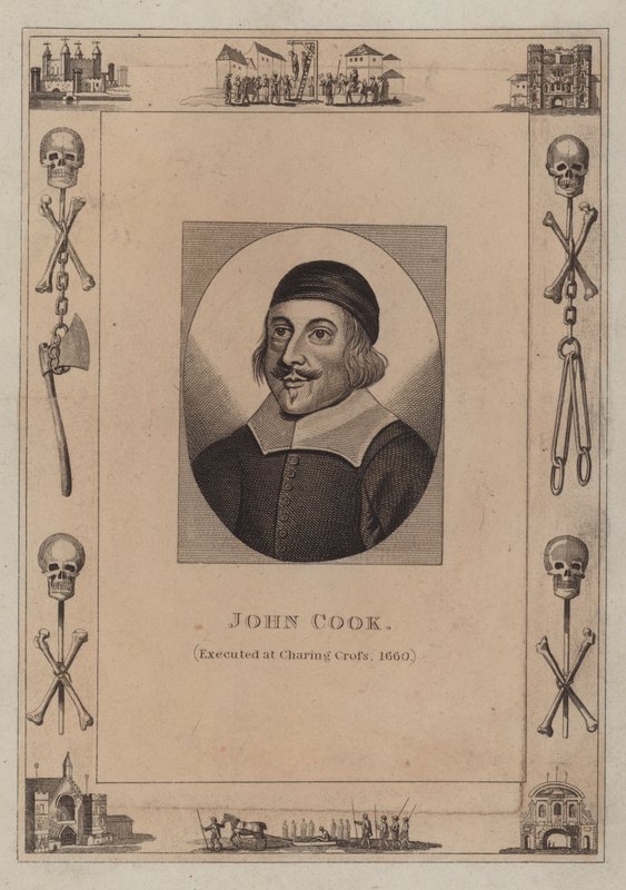 John Cook, geëxecuteerd op Charing Cross, 1660 door English School