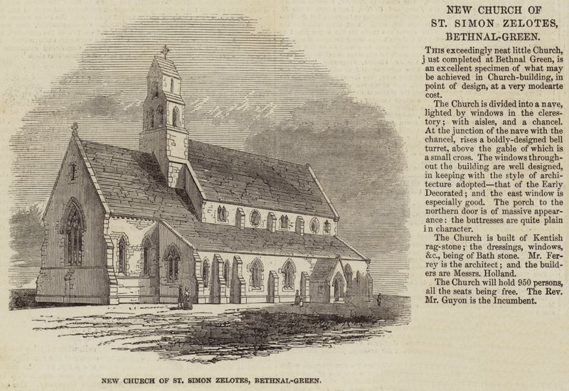 Nieuwe Kerk van St Simon Zelotes, Bethnal-Green door English School