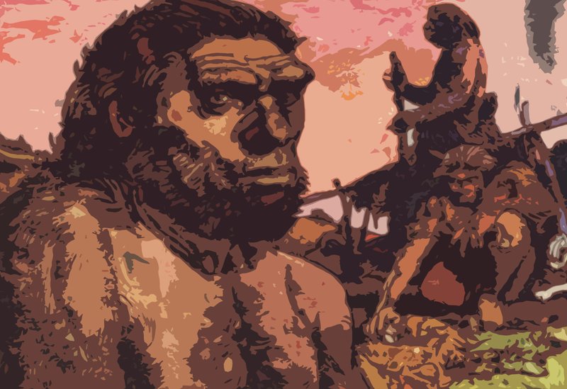 Prehistorische mens door English School