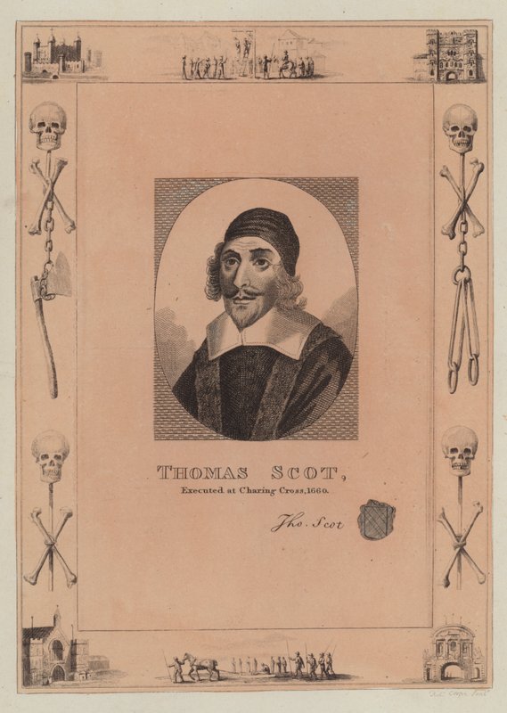 Thomas Scot, geëxecuteerd bij Charing Cross, 1660 door English School