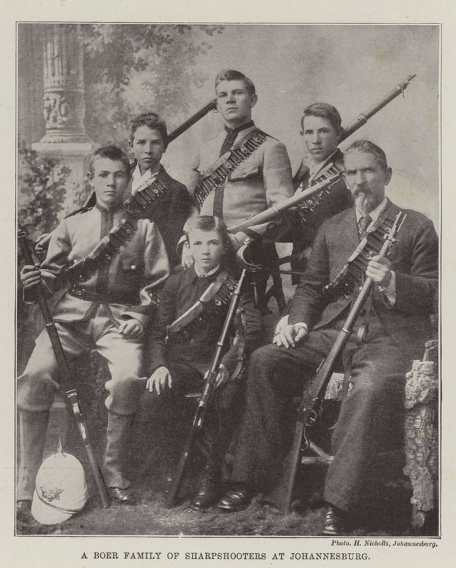 Een Boerenfamilie van Scherpschutters in Johannesburg door English Photographer
