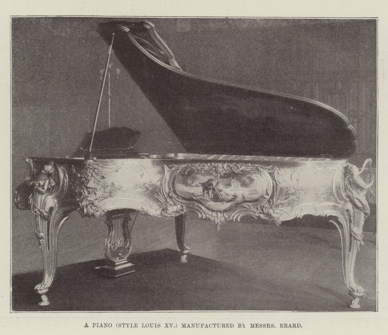 Een Piano (Stijl Louis XV) vervaardigd door Messers Erard door English Photographer