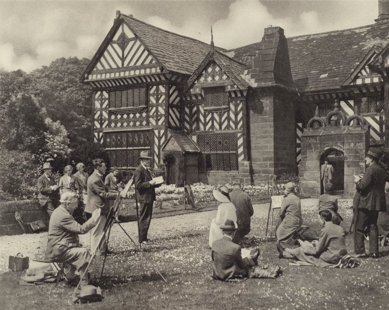 Een Schetsklas bij Speke Hall door English Photographer