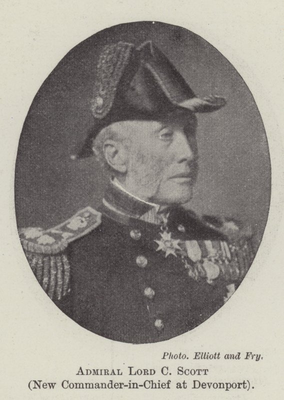 Admiraal Lord C Scott, nieuwe bevelhebber in Devonport door English Photographer