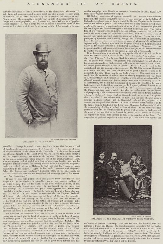 Alexander III van Rusland door English Photographer