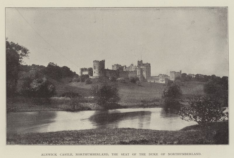 Alnwick Kasteel, Northumberland, de Residentie van de Hertog van Northumberland door English Photographer
