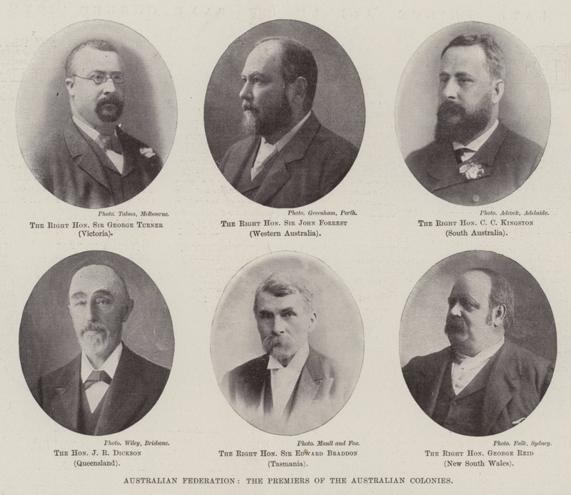 Australische federatie, de premiers van de Australische koloniën door English Photographer