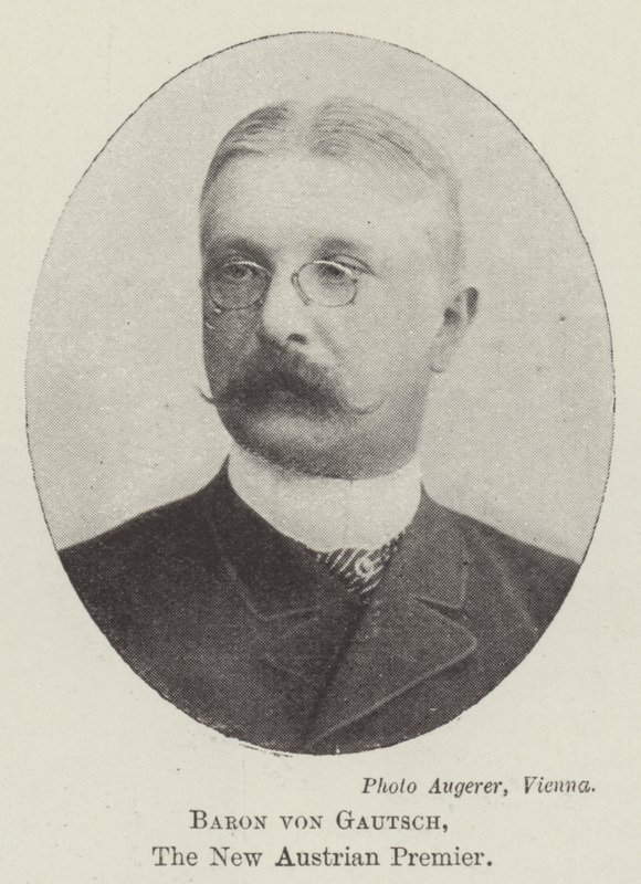 Baron von Gautsch, de nieuwe Oostenrijkse premier door English Photographer