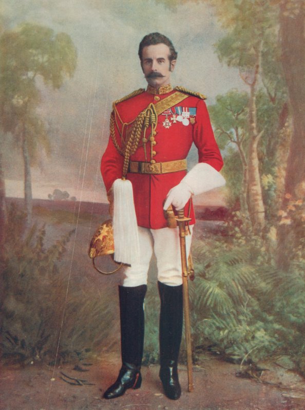 Brigadegeneraal Douglas M. B. H., Graaf van Dundonald. Commandant van een gemonteerde brigade in Zuid-Afrika door English Photographer