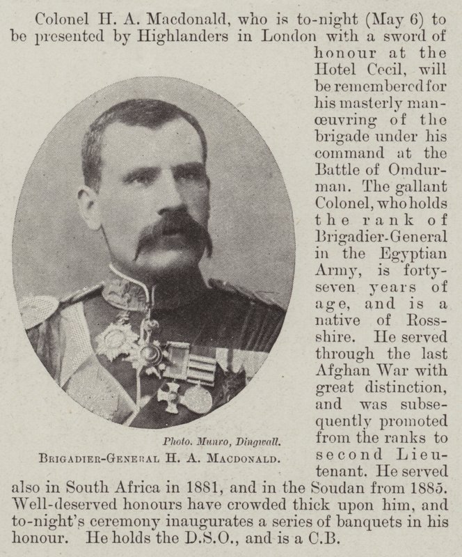 Brigadier-generaal H A Macdonald door English Photographer