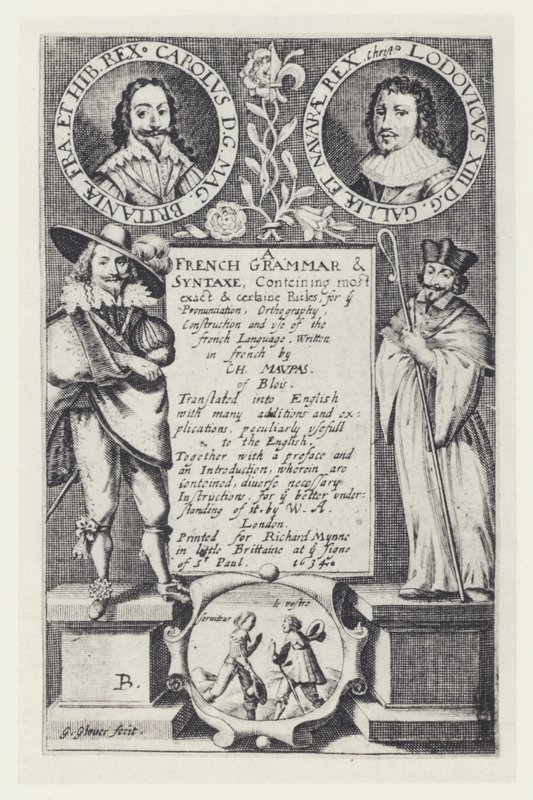 C Maupas, Een Franse grammatica, R Mynne 1634 door English Photographer