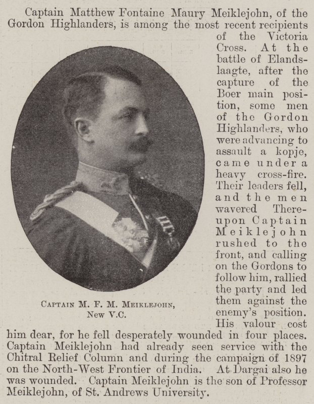 Kapitein M F M Meiklejohn, nieuwe VC door English Photographer