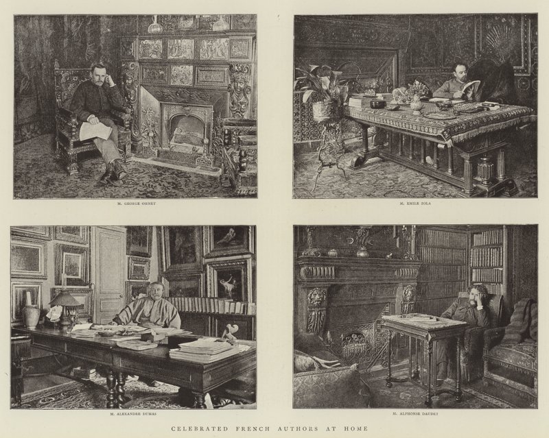 Beroemde Franse auteurs thuis door English Photographer
