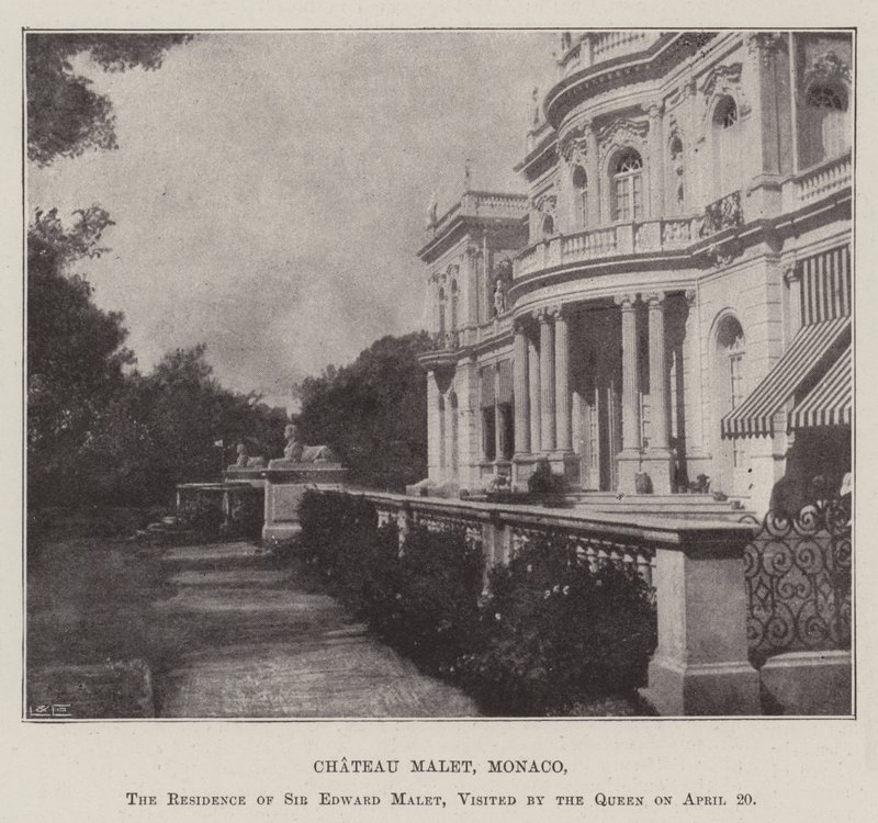 Chateau Malet, Monaco, de Residentie van Sir Edward Malet, bezocht door de Koningin op 20 April door English Photographer