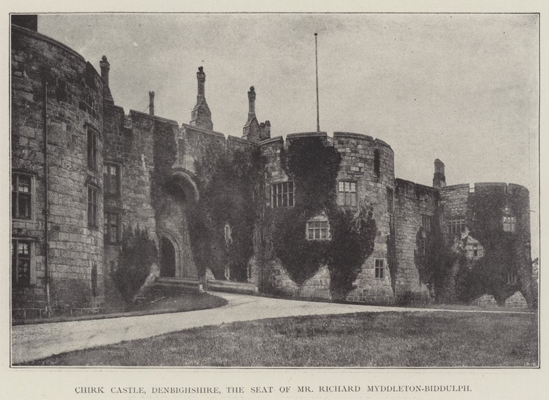 Chirk Castle, Denbighshire, de zetel van Mr Richard Myddleton-Biddulph door English Photographer