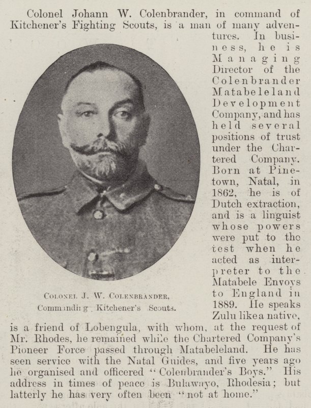 Kolonel J W Colenbrander, commandant van Kitchener