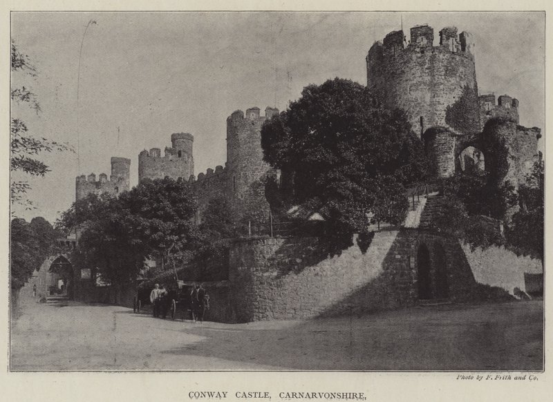 Conway Kasteel, Carnarvonshire door English Photographer