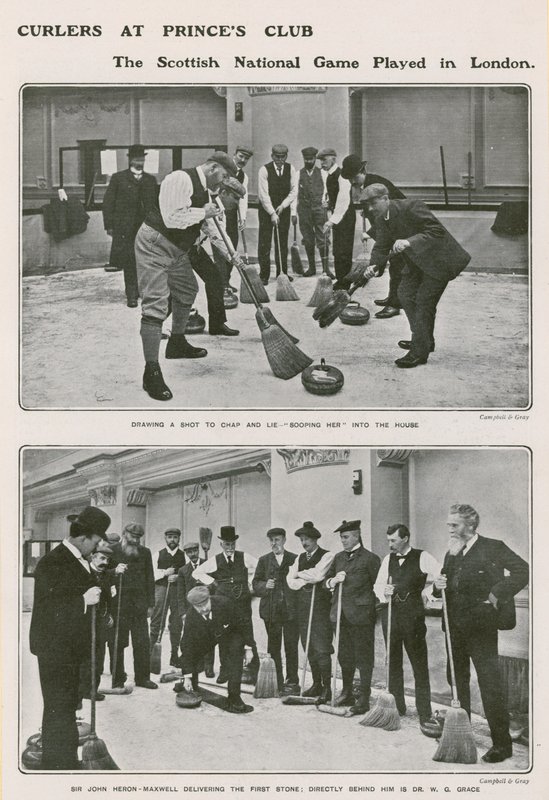 Curlers bij Princes Club, het Schotse nationale spel in Londen door English Photographer