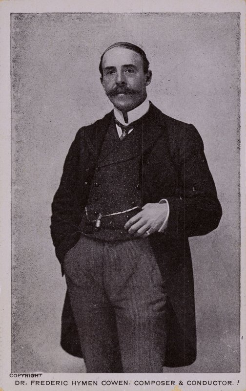Dr. Frederic Hymen Cowen, componist, pianist en dirigent (1852-1935) door English Photographer