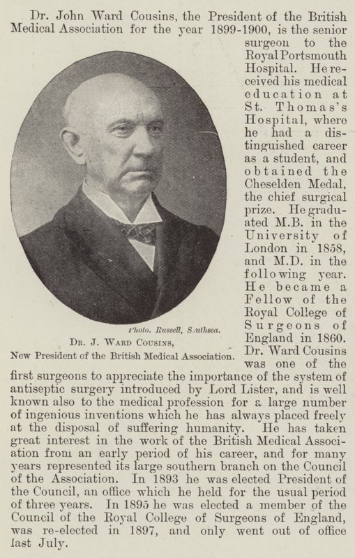 Dr. J. Ward Cousins, nieuwe voorzitter van de British Medical Association door English Photographer
