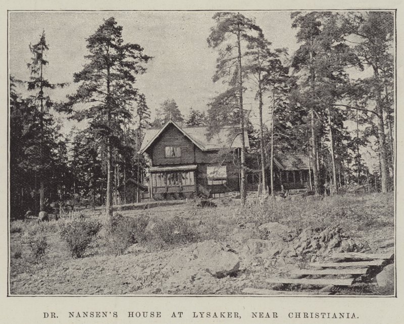 Het huis van Dr. Nansen in Lysaker, nabij Christiania door English Photographer