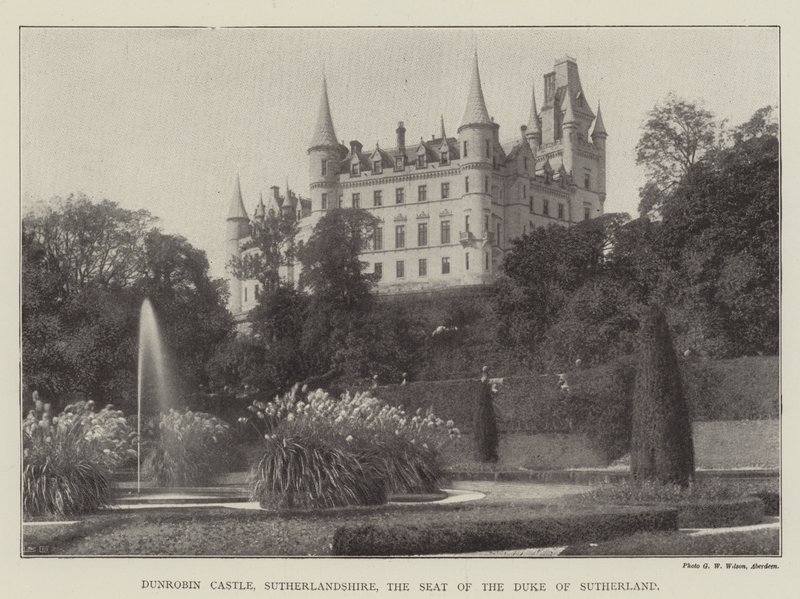 Dunrobin Kasteel, Sutherlandshire, de Residentie van de Hertog van Sutherland door English Photographer