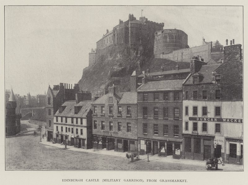 Edinburgh Castle (militaire garnizoen), vanaf Grassmarket door English Photographer