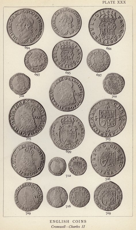 Engelse Munten, Cromwell, Charles II door English Photographer