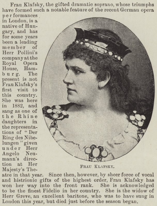 Frau Klafsky door English Photographer