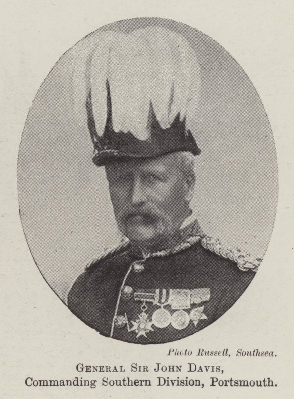 Generaal Sir John Davis, commandant van de zuidelijke divisie, Portsmouth door English Photographer