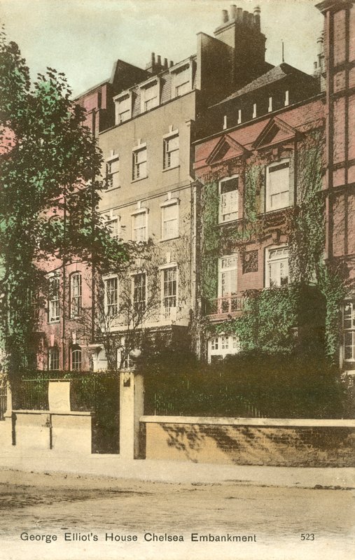 Huis van George Elliot, Cheyne Walk, Chelsea Embankment, Londen door English Photographer