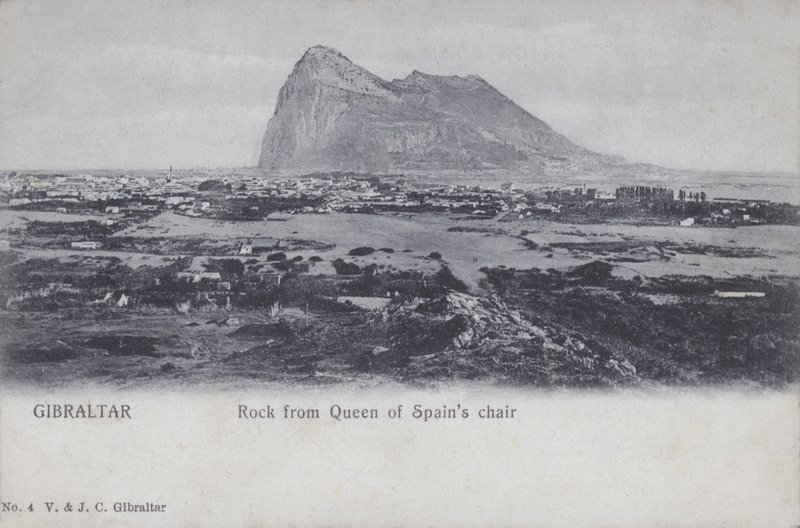Gibraltar, Rots vanaf de stoel van de Koningin van Spanje door English Photographer