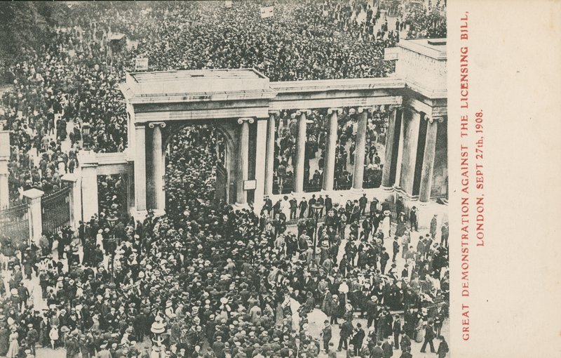 Grote Demonstratie tegen de Licensing Bill, Londen, 27 september 1908 door English Photographer