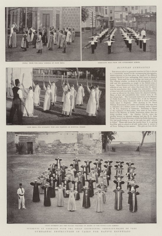 Gymnastiekonderwijs in Caïro voor inheemse Egyptenaren door English Photographer