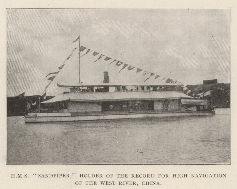 HMS Sandpiper, Houder van het Record voor Hoge Navigatie van de Westelijke Rivier, China door English Photographer