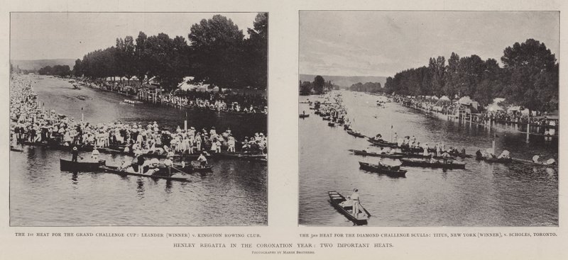 Henley Regatta in het Kroningsjaar, Twee Belangrijke Heats door English Photographer