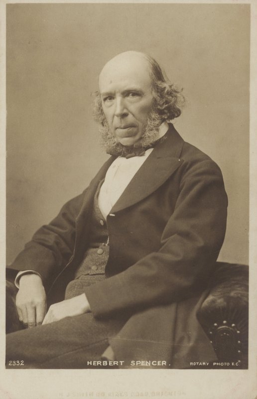 Herbert Spencer (1820-1903), Engelse filosoof, politiek theoreticus, bioloog en socioloog door English Photographer