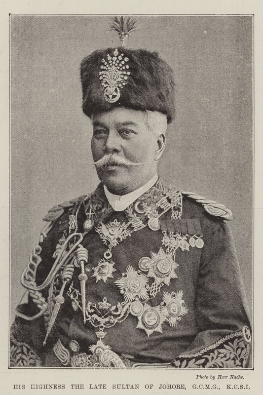 Zijne Hoogheid de overleden Sultan van Johore, GCMG, KCSI door English Photographer