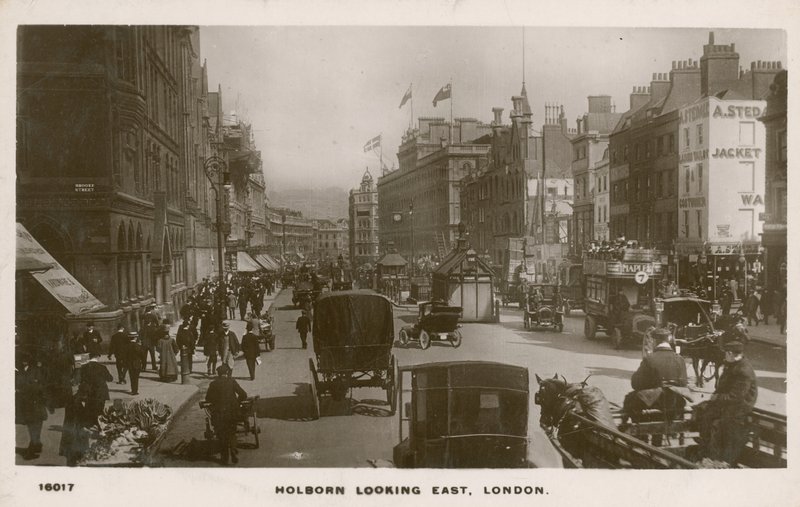 Holborn kijkend naar het oosten, Londen door English Photographer